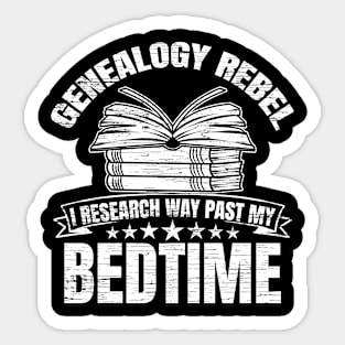 Genealogist Genealogy Rebel Ancestry Sticker